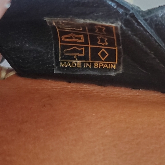 Alohas Crossed Black Leather Espadrilles Sandals Platform Made in Spain Size 36 - Picture 11 of 13